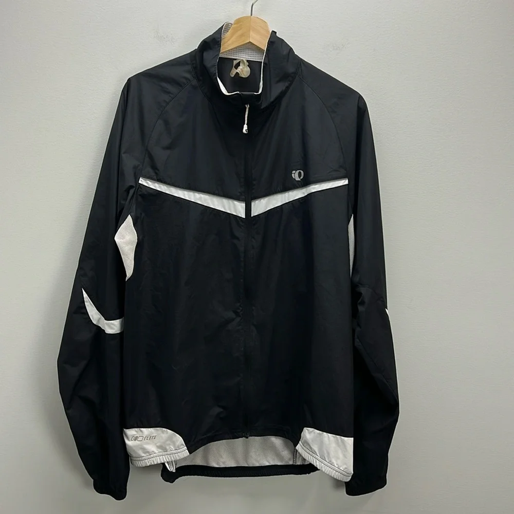 Pearl Izumi Elite Barrier Cycling Jacket Black White Mens XL Lightweight Cycle